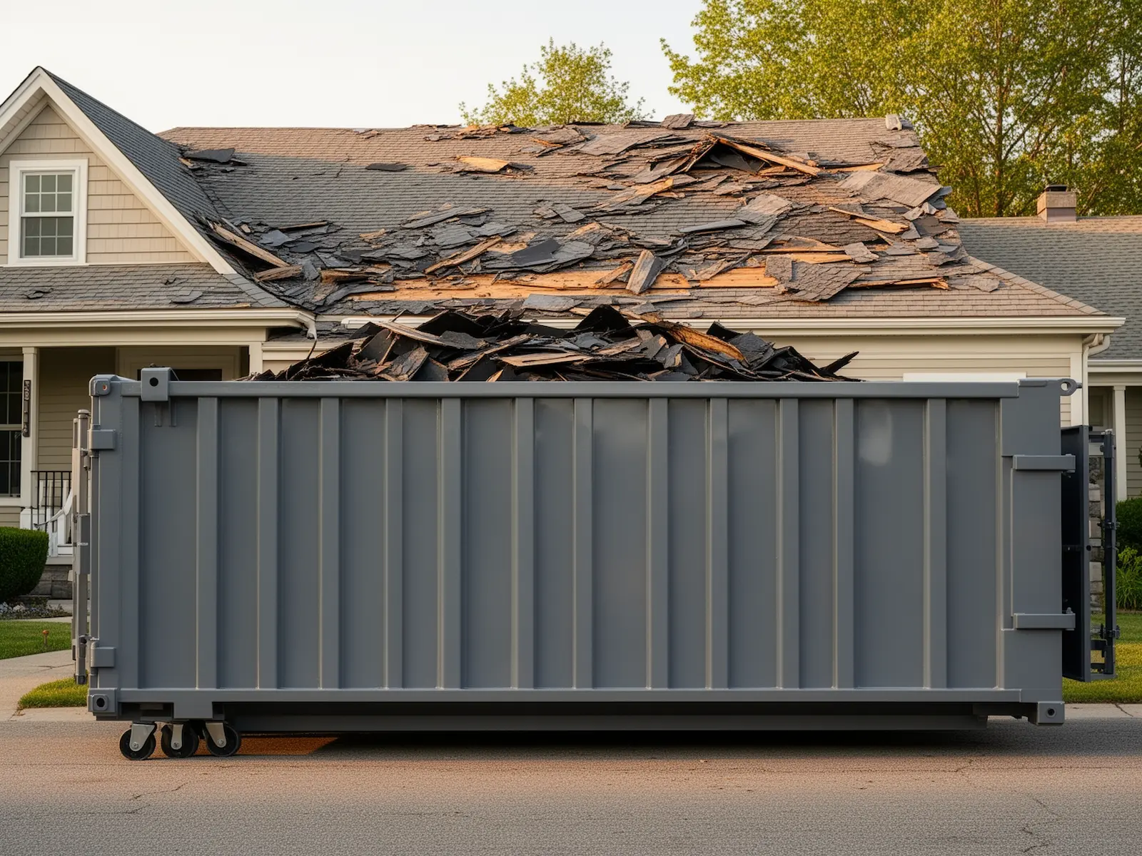 Roll-off dumpster from Prairie Springs Dumpster Rental in Bettendorf, IA